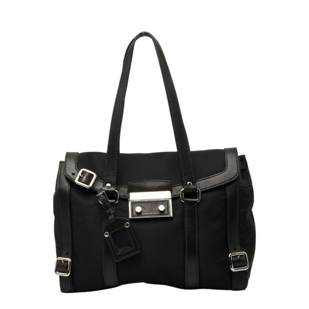 PRADA Black Leather Shoulder Bag - Picture 1 of 11